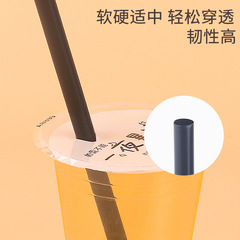Disposable 100 straws, pearl milk tea thick straws, single packaging, household color transparent plastic large straws