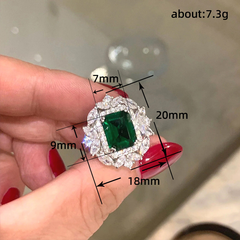 Boucles d'oreilles carrées en forme de fleur de palais populaire de luxe Caoshi_voghion.com