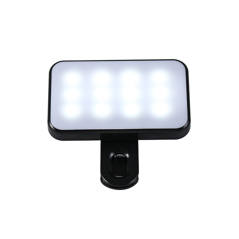 Luz de relleno de bolsillo de la pierna de belleza de escritorio con traje de micrófono Luz de conferencia SLR Fotografía de mano con micrófono