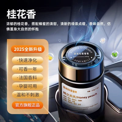 Hilton Hotel Car Fragrance 2025 New Men's Special Car Solid Balm Long-Lasting Light Fragrance in the Car (Perfplant seat) - no-specifications-black-warrior-osmanthus-fragrance-200g