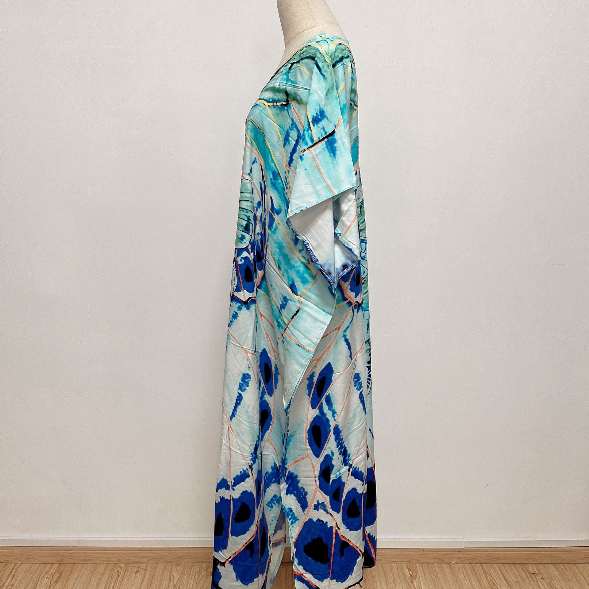 Transfronterizo Europa y América suelta camisa de playa algodón impresa bohemia vestido bikini camisa de playa 111