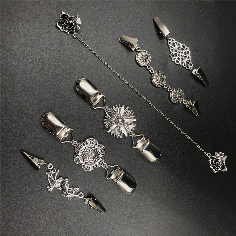 Amazon 6-piece sweater shawl clip vintage Magpie cardigan collar clip duckbill clip dress shirt chest clip