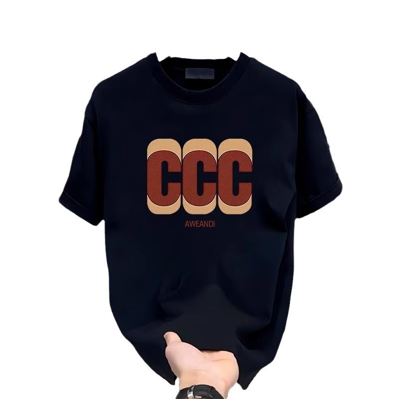 Men's Clothing New Heavyweight Tops Summer Youth Short Sleeved T Shirts Men's Loose Casual Hong Kong Style Simple Slim Design_voghion.com