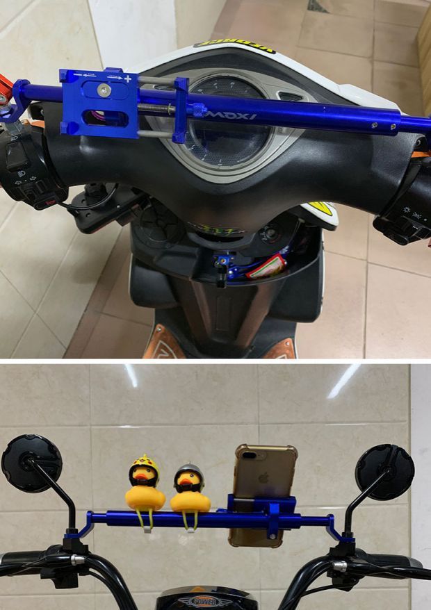 Motorcycle Multifunctional Extension Bracket Modified Balance Bar Electric Vehicle Scooter Rearview Mirror Reinforced Crossbar Bracket