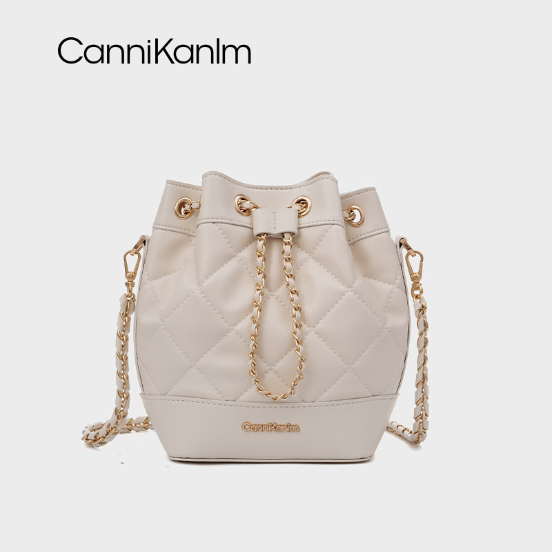 CanniKanlm Genuine Leather Small Bucket Bag Backpack For Women 2025 New Arrival Premium Texture Chain Shoulder Crossbody Bag - Thumbnail 7