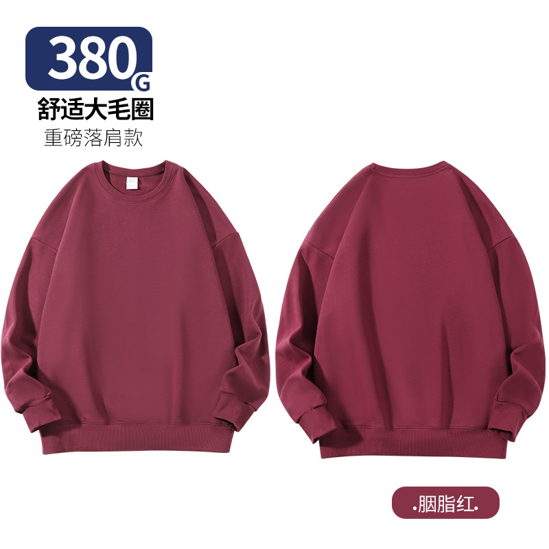 380 terry crew neck rouge red