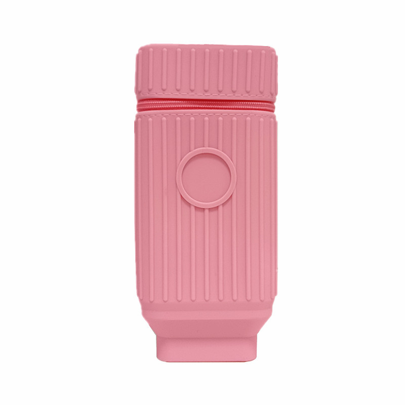 Personalizado nuevo portador de lápiz de silicona plegable estudiantes de gran capacidad bolsa de papelería de alto valor de pie bolsa de lápiz retráctil