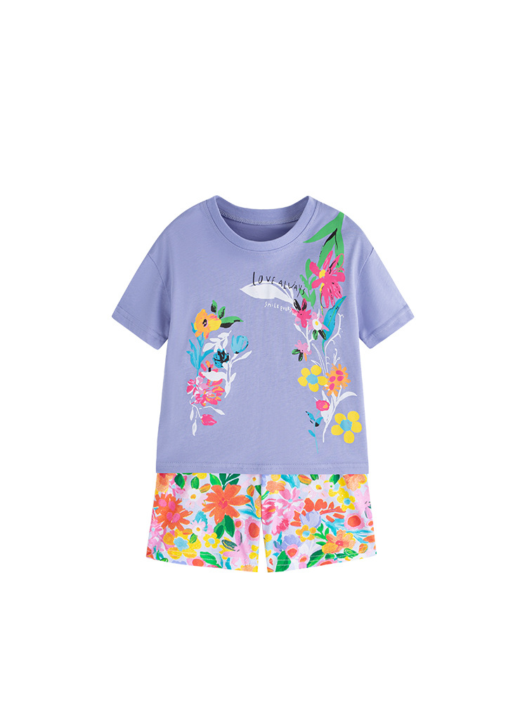 Malwee transfronterizo de verano conjunto de pantalones cortos para niños europeos y estadounidenses de dos piezas cómodos y transpirables, moda y suelta.