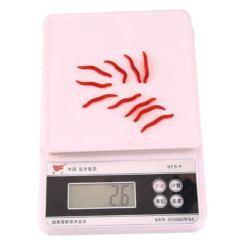 Моделирование приманки Luya Soft Bait дождевой червь поддельный красный червь 4-секционная приманка для красного червя 3,5 см карась Рыбная приманка оптом