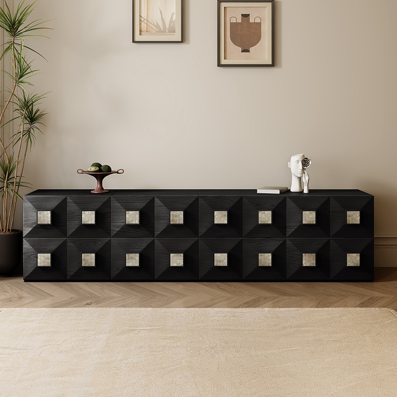 Gabinete combinado de módulo de estilo antiguo sala de estar armario de almacenamiento multifuncional sofá armario lateral estilo retrógrado francés mesa de cabezal de cama armario de televisión