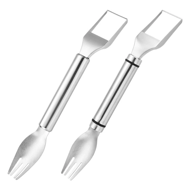 Нож для нарезки арбуза из нержавеющей стали, многофункциональный нож и вилка, инструмент для нарезки арбуза.