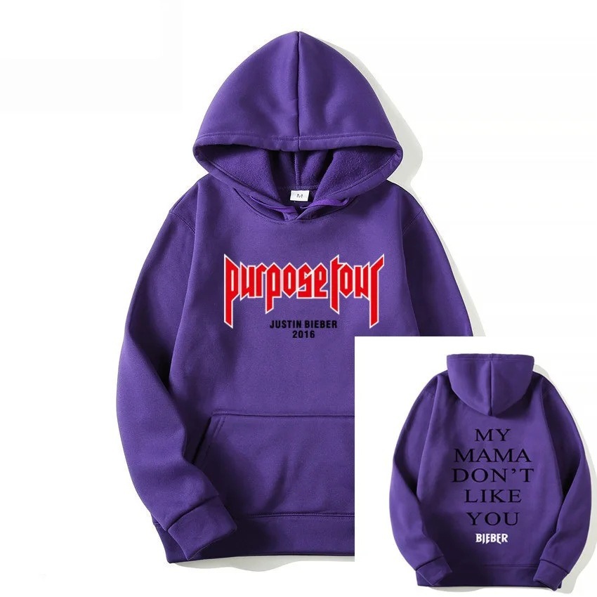 Fashion Brand Design Justin Bieber Purpose Tour Hoodies Pull