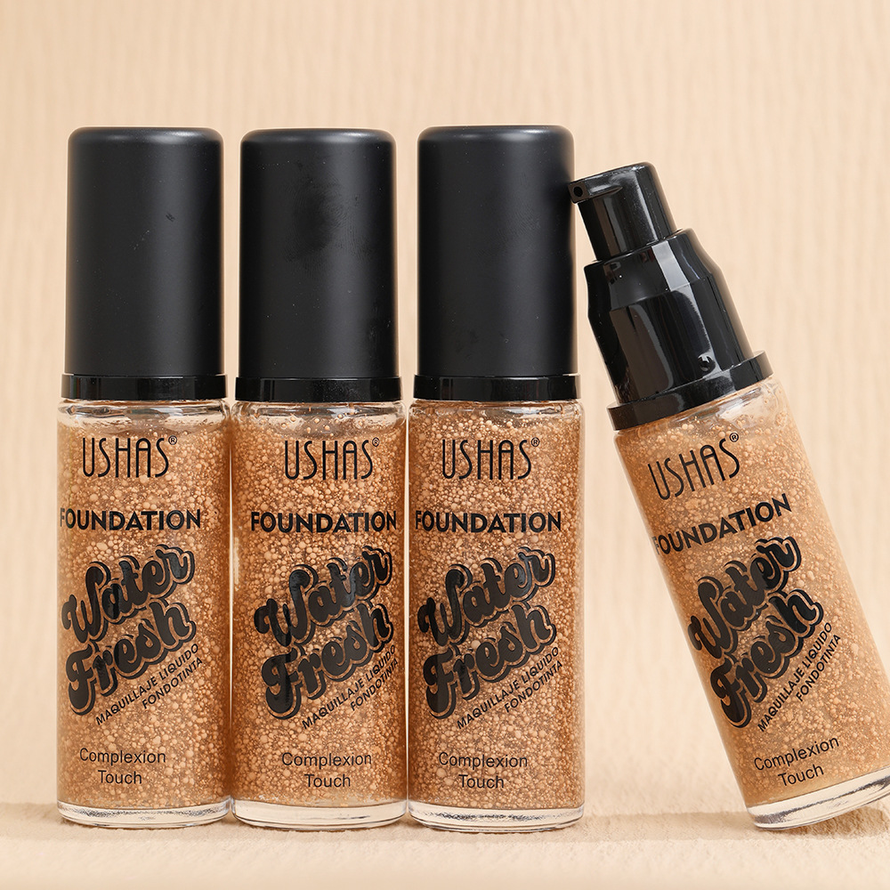 USHAS marca de acné duradera transfronteriza de larga duración corrector de color de trigo europeo y americano base líquida de burbujas al por mayor