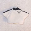 White, with short sleeve