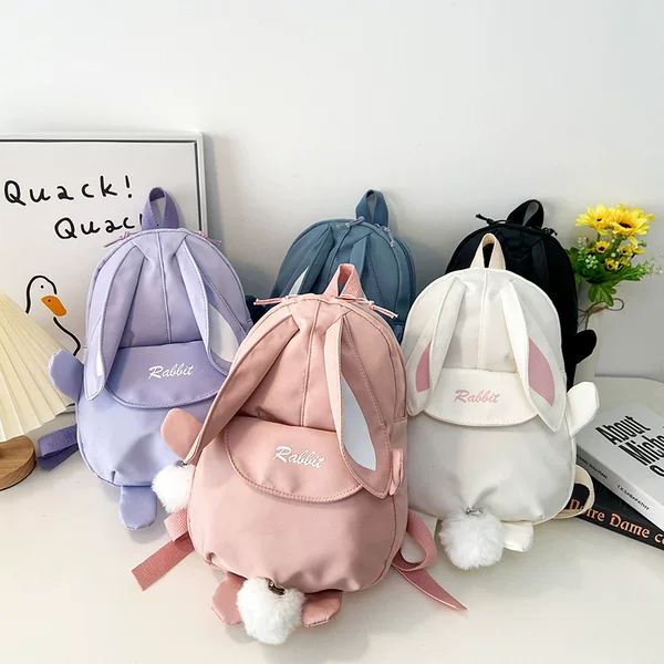 Cartoon Cute Kidsren's Backpack Kindergarten Kidsren's Lightweight Small Backpack 3-6 Years Old Kidsren's Nylon Cloth Travel Bag Trendy