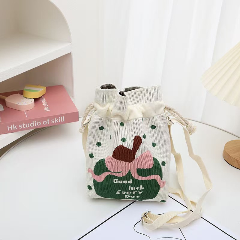 Damen Umhängetasche Mit Cartoon Mustern Gestrickte Handytasche_voghion.com
