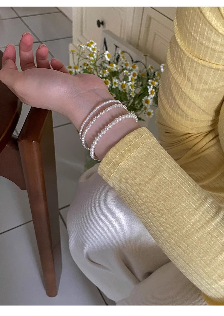 3g Weight Bracelets Classification 925 sterling silver Chain Material Beaded Chain Chain Type 1 Piece Quantity Daily Occasion 925 Sterling Silver, Imitation Pearl Material Geometric Pattern All Seasons Season Women's Gender Basic Style 1 Piece 925 Sterling Silver Geometric 925 Sterling Silver Beaded Chain Bracelets 9