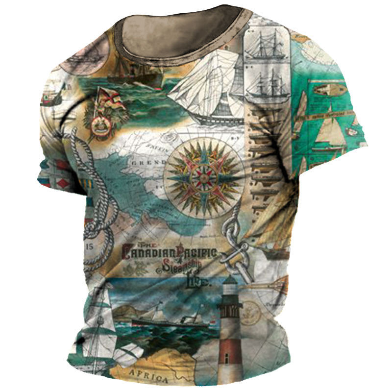 Origen Fabricante Street Trend Camisetas transfronterizas Hombres y mujeres Parejas Verano Casual Estilo deportivo suelto Impresión 3D Manga corta