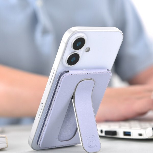 Creative New Mobile Phone Card Holder Apple Holder Mobile Phone Magnetic Card Holder Card Holder Magsafe Magnetic Ring Pu Card Holder