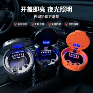 Yaradıcı açılan qapaqlı külqabı, işıqlı, dəbli LED avtomobil külqabısı, portativ mini