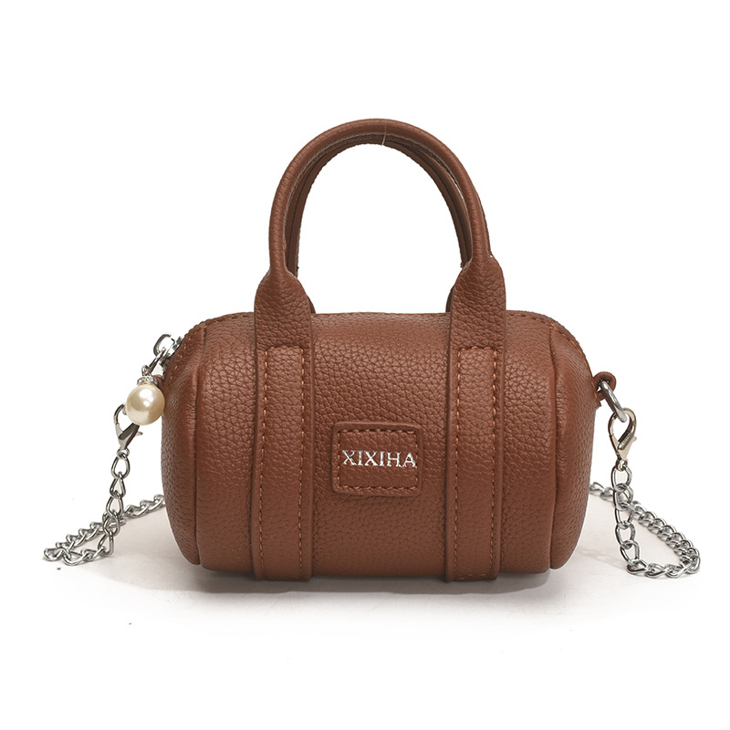 Coreano simple color sólido bolso de hombro para niños y niñas letras de aire extranjero mini bolso de bebé nuevo bolso de almohada para niños