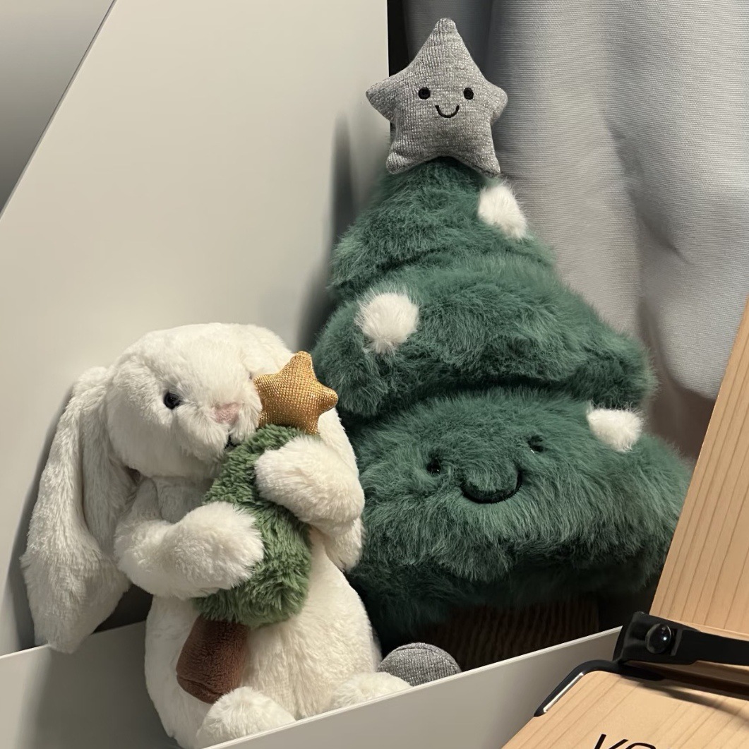 SnuggleBunny Plush Toy - Soft Huggable Rabbit Stuffed Animal With Carrot, Cuddly Companion For Kids & Adults, Perfect Gift For Christmas, Sleep Aid_voghion.com