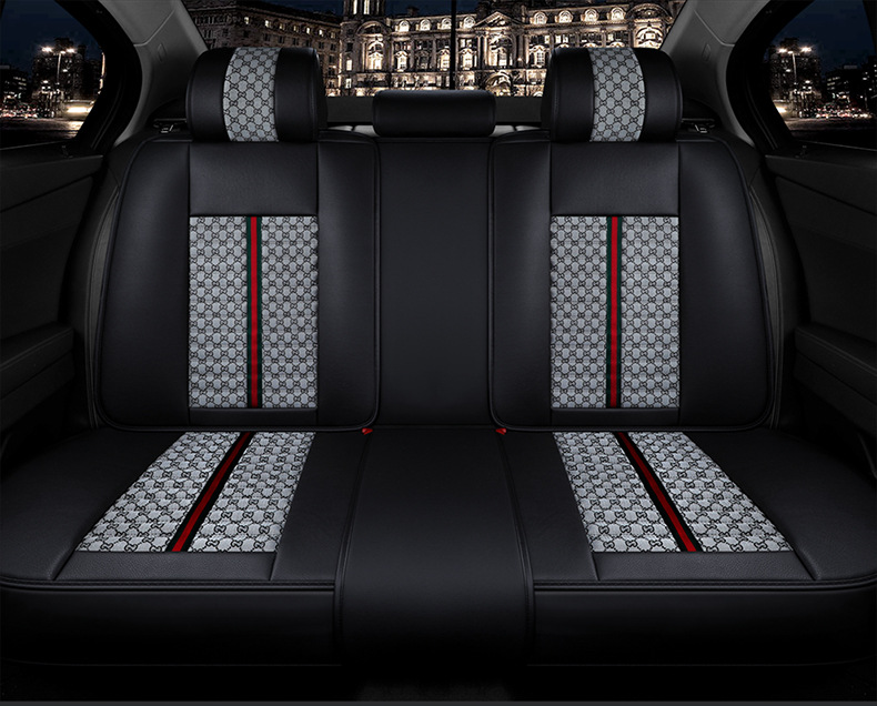 Cross-Border Car Seat Cover, Universal for All Seasons, Fully Enclosed Universal Cushion Cover, Comfortable and Breathable Car Interior Cushion Seat Cover