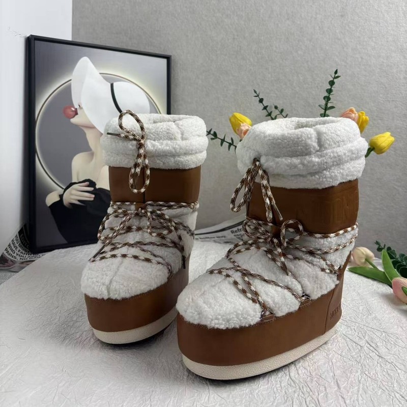 雪地靴女2025冬季新款休闲百搭加绒加厚保暖套筒高跟棉靴防滑耐磨|undefined