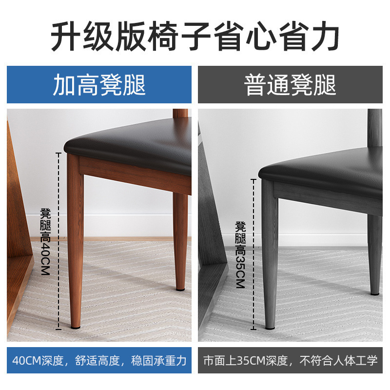 Silla de comedor de lujo ligera respaldada taburetes de escritorio nórdico casero silla de comedor moderna silla de cuerno nórdico de hierro forjado