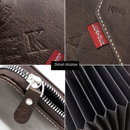 New Classic Retro European and American Denim Style Multi-functional Multi-slot Coin Slot Zipper Card Bag 