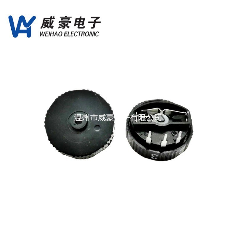 电位器WH28-2-B504黑色圆形调光调音调速调节电阻档位调开关|undefined