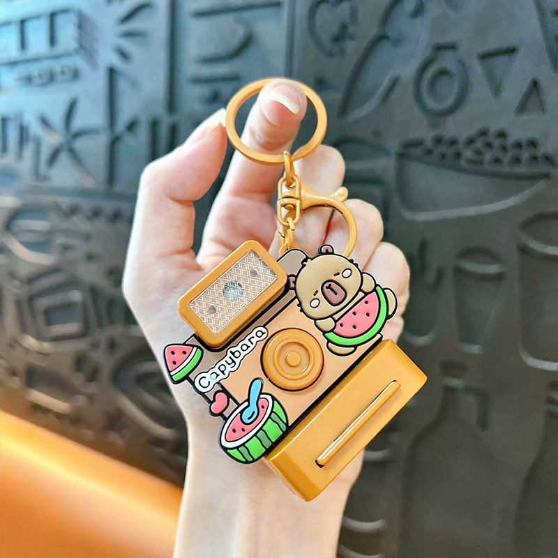 クリエイティブな新しい小動物インスタントフラッシュカメラキーホルダーかわいいバッグペンダント車のキーチェーン卸売|undefined