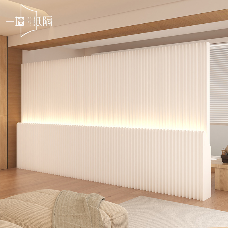 Creative partition wall screen separation luminous living room shopping mall push-pull foldable background wall fence simple punch-free