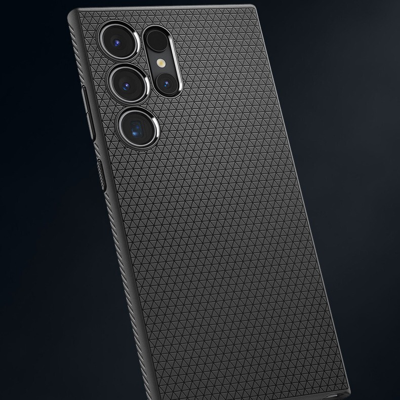 Spigen Is Suitable for Iphone16 Pro Mobile Phone Case Soft Shell Cross Pattern Apple 13 All-Inclusive Anti-Fall Protective Cover