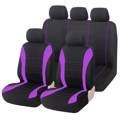 Accessories for Export to Russia, Universal seat cover - purple-9-piece-set-five-seats
