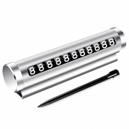 Creative Car Temporary Parking Sign, Car Phone Move Plate, Metal Number Plate, Hidden OEM Custom