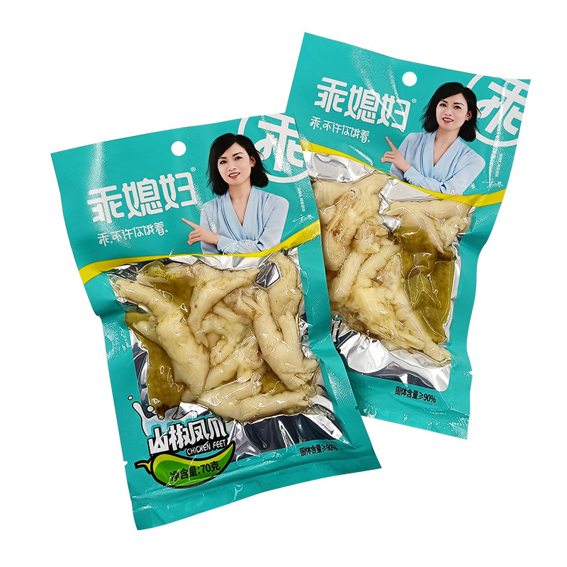 70G乖媳妇凤爪办公室休闲零食泡椒凤爪多克数乖媳妇山椒凤爪