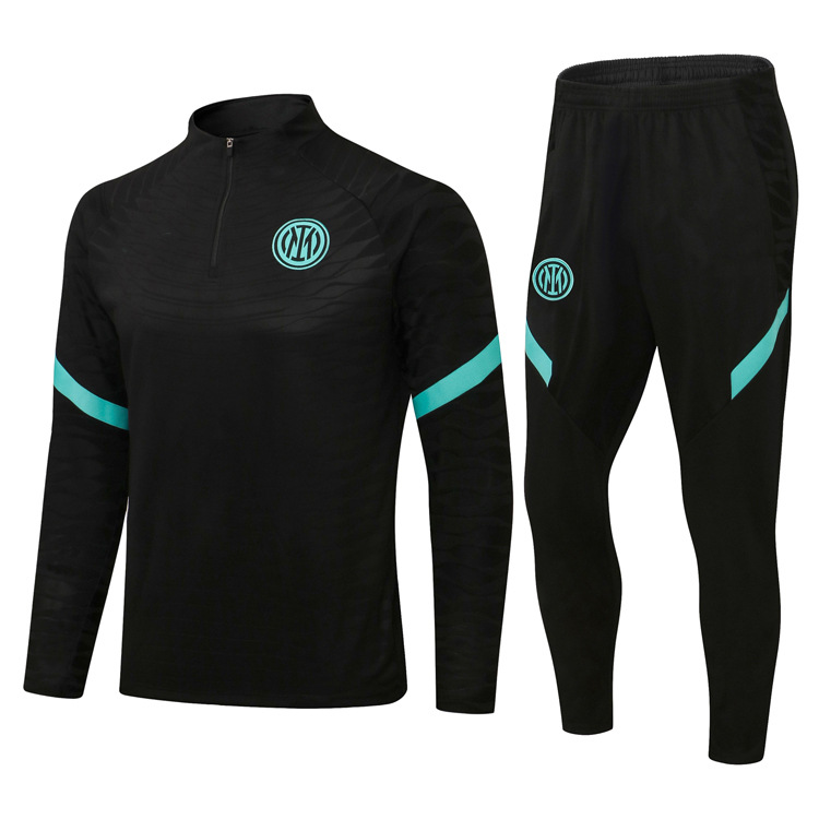 Conjunto de Uniforme de Fútbol de Manga Corta para Otoño e Invierno del Club París Inter, Temporada 2122, Versión para Aficionados
