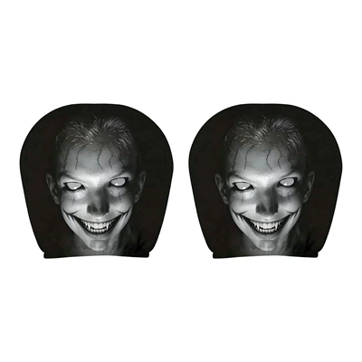 pullover printed car headrest cover, TEMU | Universal seat cover - fang-white-face-double-sided-printing-1-piece