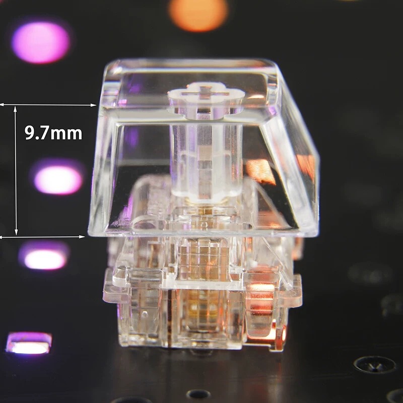 Original acrylic height R4 transparent PC material 9.7MM mechanical keyboard MX cross personality transparent key cap