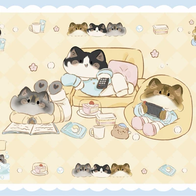 Cartoon Hard Diatom Mud Bathroom | Avtomobil döşəmə paspasları - new-blue-cat-square-white-background-396009cm