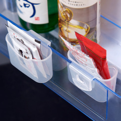 Japanese mini wall-mounted creative refrigerator sauce bag storage box vinegar mustard seasoning bag small plastic organizing box