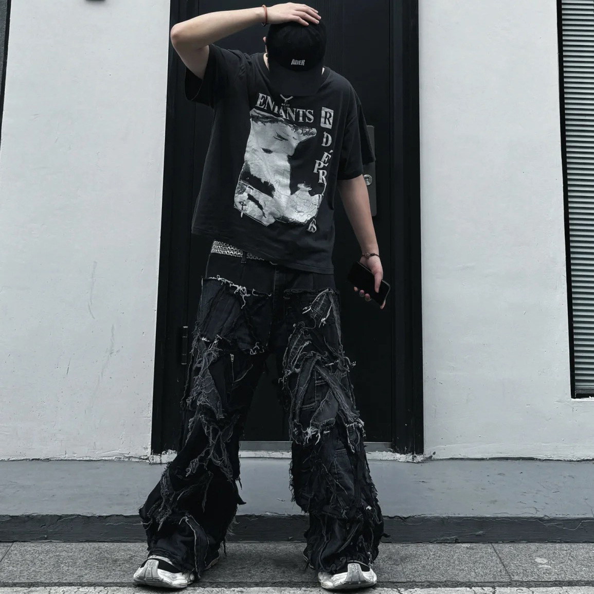 Amerikansk oversized t-shirt i bomull för herr_voghion.com
