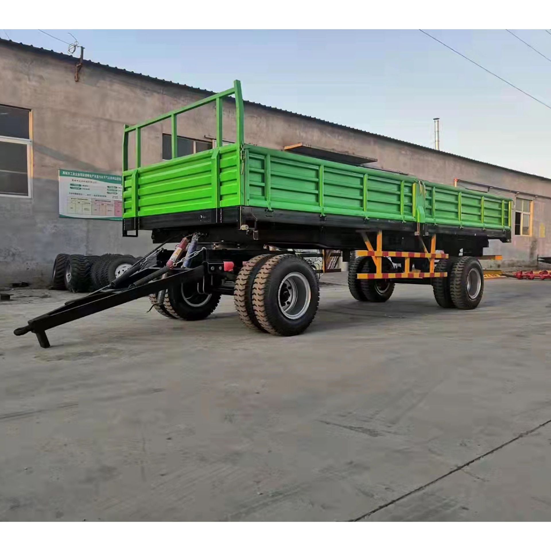 农田拖车 拖拉机后悬挂油刹拖车 山地运输拖车