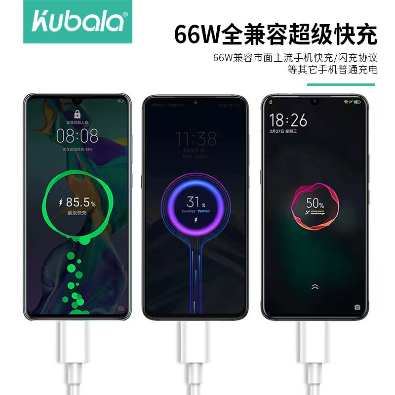 Зарядное устройство для совместимых мобильных телефонов Apple, Huawei, Xiaomi, Oppo, Android, 5A