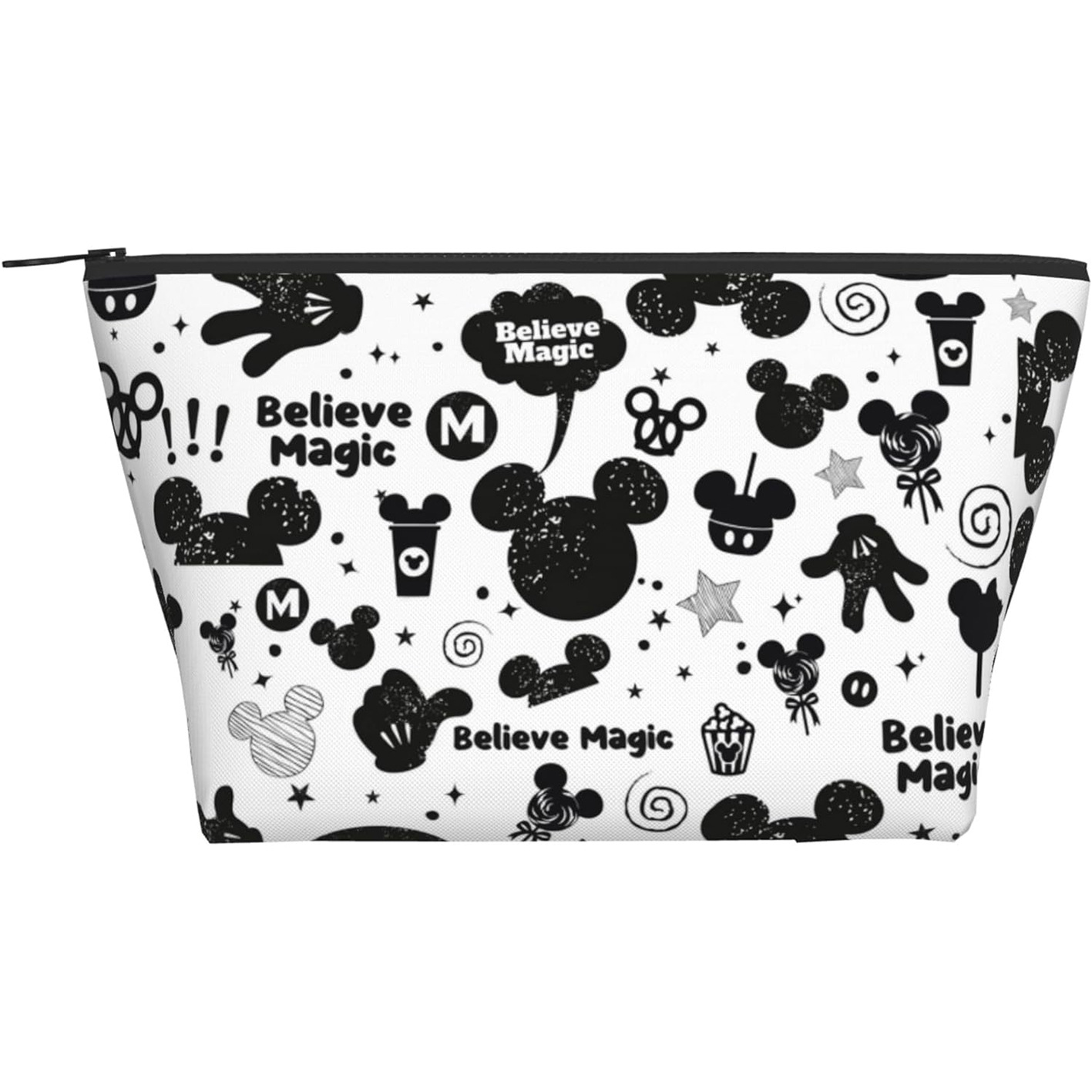 Transfronterizo Amazon brote adorable Mickey impresión doble cara bolsa de maquillaje bolsa de almacenamiento bolsa de cremallera multifuncional para mujeres
