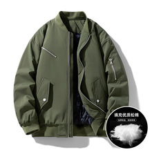 美式夹克冬季2024新款飞行夹克男棒球服加厚棉服休闲百搭上衣外套