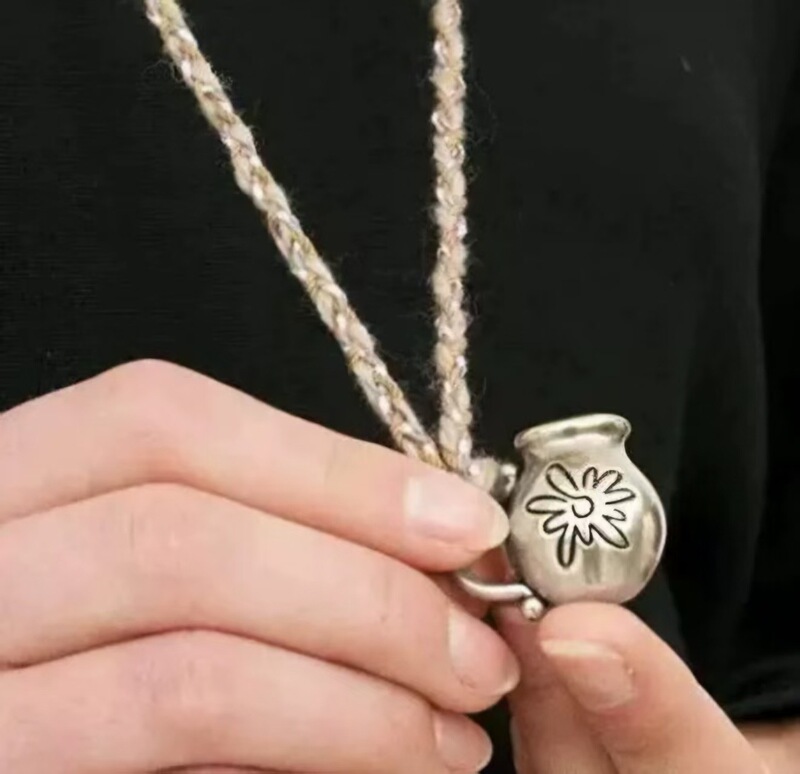 新しいスタイルの鳥ミルク瓶セーターチェーン個性シンプルなファッション多用途ネックレス綿糸織りペンダントネックレス|undefined