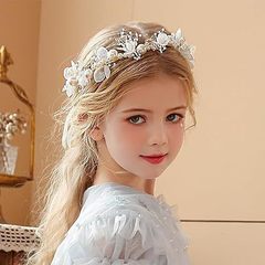 新中式复古新娘发饰 唯美手工皇冠发箍公主演出走秀配饰珍珠发带