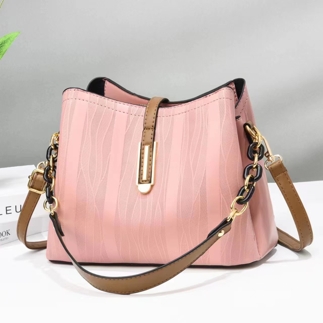 Bolso de mujer de Taizhou, bolso cruzado, bolso de hombro, bolso tipo cubo de gran capacidad, bolso pequeño, bolsos de mujer, estilo urbano simple